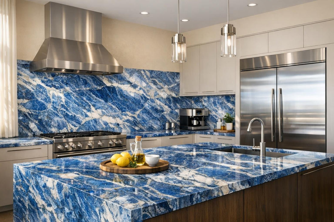 Mediterranean Blue Marble Brilliance - Zicana Boutique Insight - Zicana Boutique