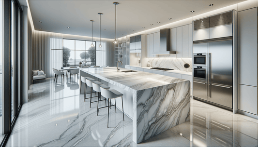 MSI Q Quartz Calacatta Abezzo Elevates Luxe Stone Design - Zicana Boutique