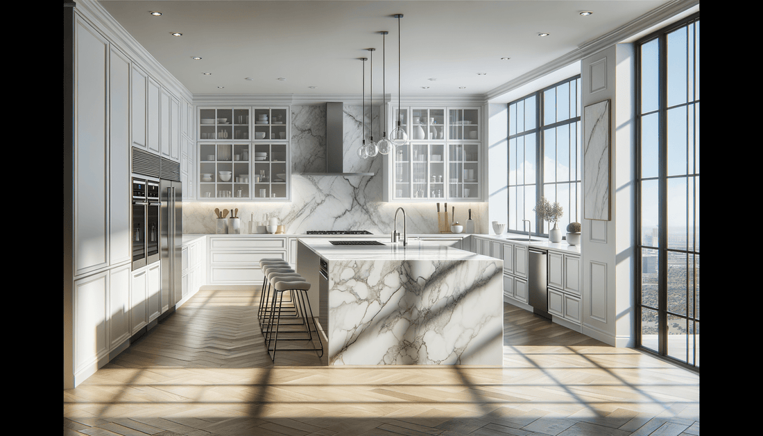 MSI Q Quartz Calacatta Anava for Luxury Stone Design - Zicana Boutique