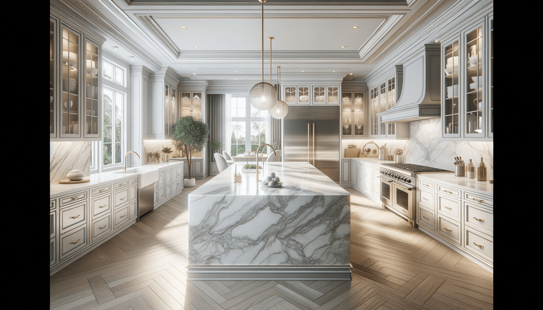 MSI Q Quartz Calacatta Verona Elegance for Luxe Spaces – Zicana Boutique