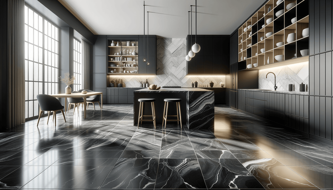 Nero Marquina Raphael: Elevate Spaces with Luxurious Porcelain Tile - Zicana Boutique