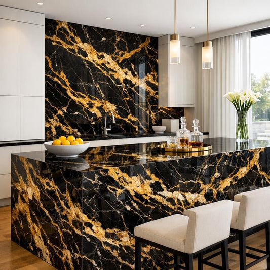 Nero Portoro Extra Marble: Elevate Spaces with Zicana Boutique - Zicana Boutique