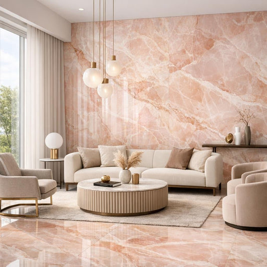 Onice Rosa Maximum by Fiandre: Elegance for Designers & Builders - Zicana Boutique