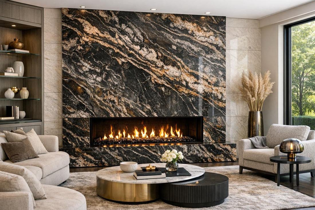 Orion Fireplace: Elevate Design with Zicana Boutique's Stone Solutions - Zicana Boutique