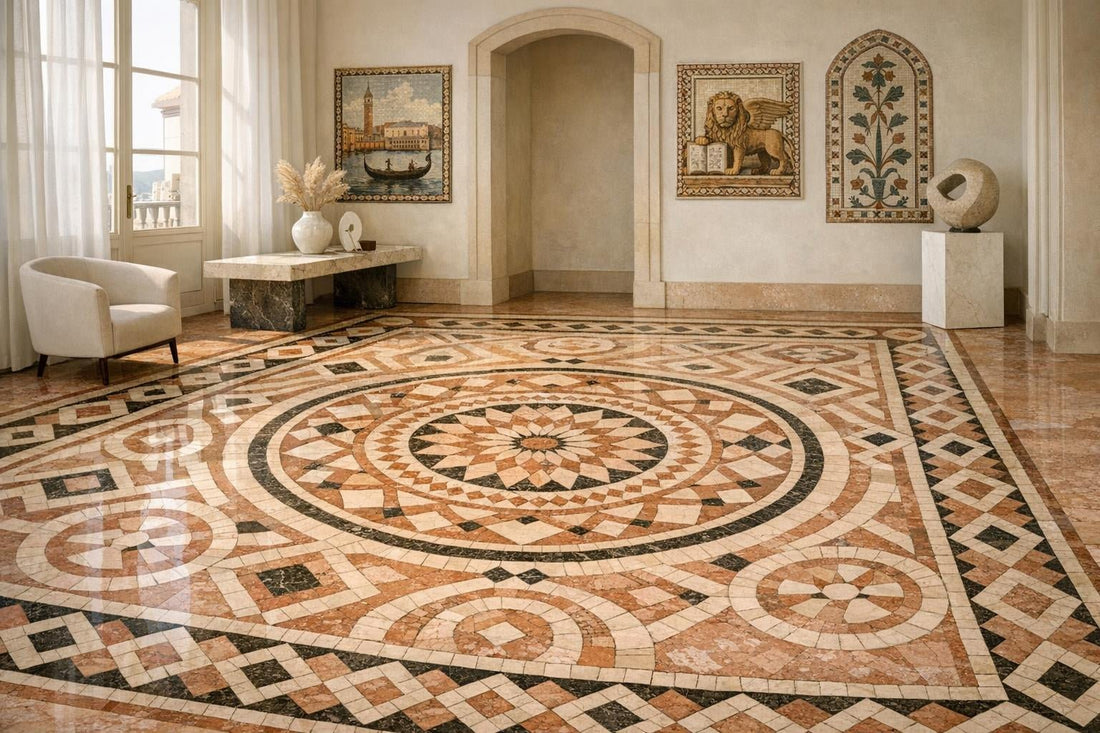 Palazzo Ducale Rosa Perlino Mosaic: Transform Your Space Elegantly - Zicana Boutique