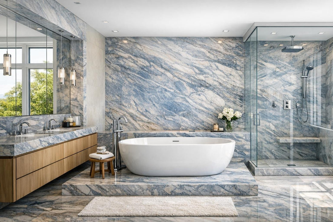 Palisandro Bluette Marble: Elevate Spaces with Zicana Boutique - Zicana Boutique