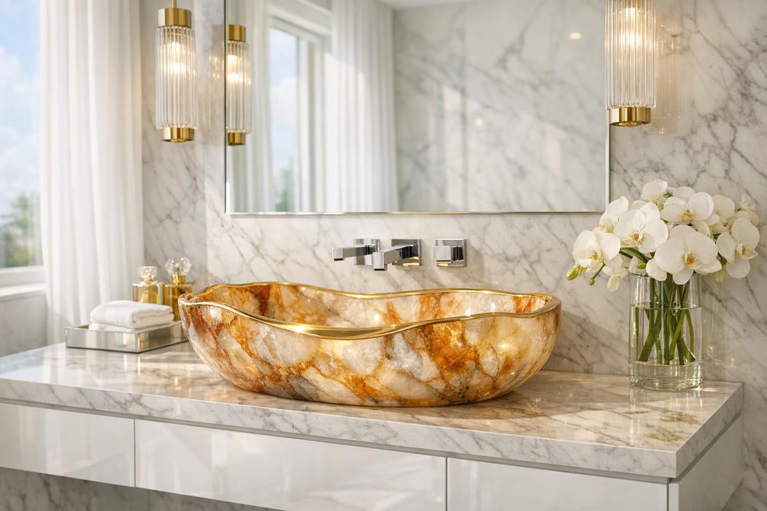Penelope Washbasin Elegance: Zicana Boutique's Luxurious Design Solution - Zicana Boutique