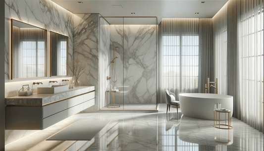 Porcelain Slabs Bathroom Ideas for Luxe, Durable Designs - Zicana Boutique