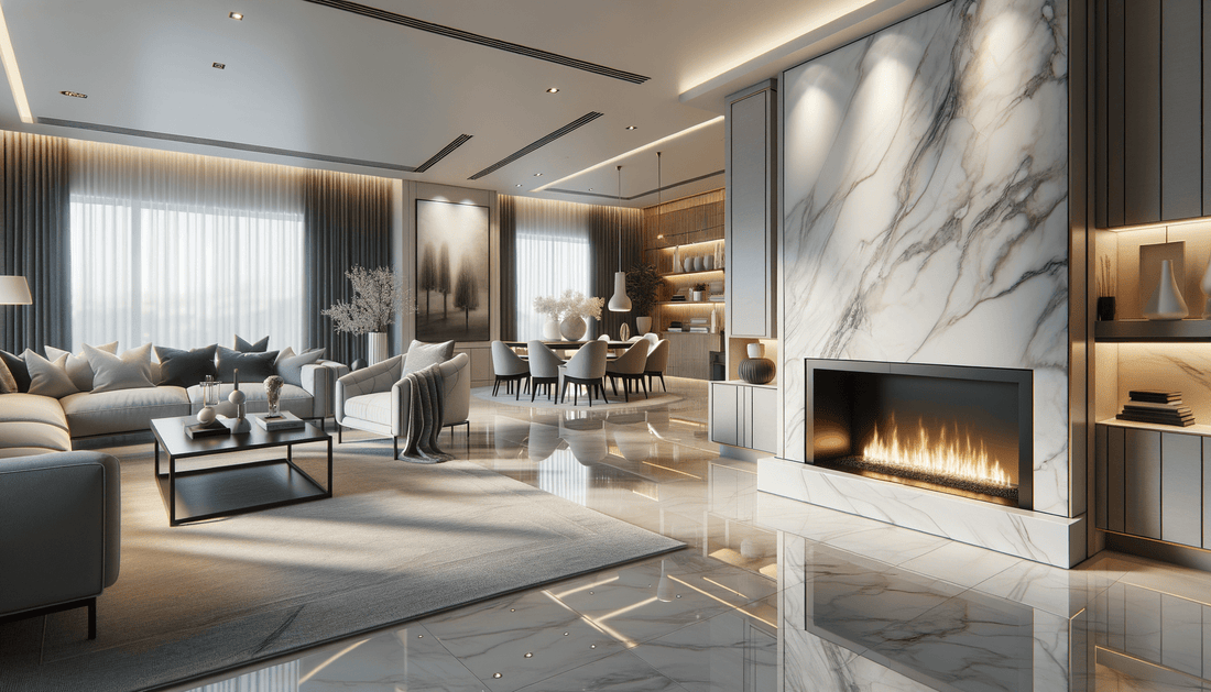 Porcelain Slabs for Fireplace Elegance by Zicana Boutique - Zicana Boutique