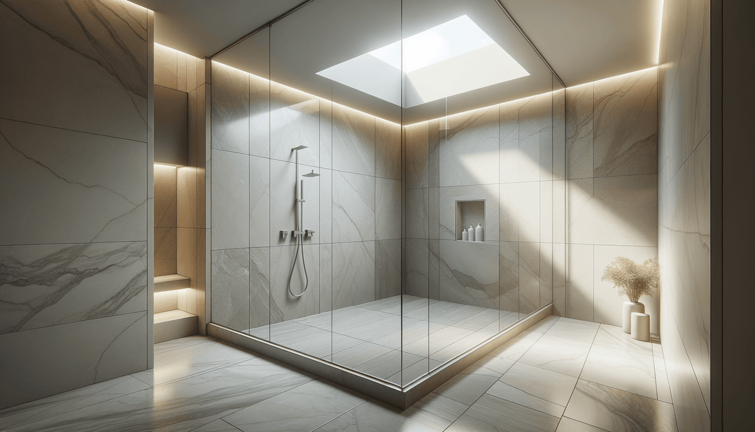 Porcelain Slabs Shower Ideas for Luxurious, Seamless Bathroom Design - Zicana Boutique