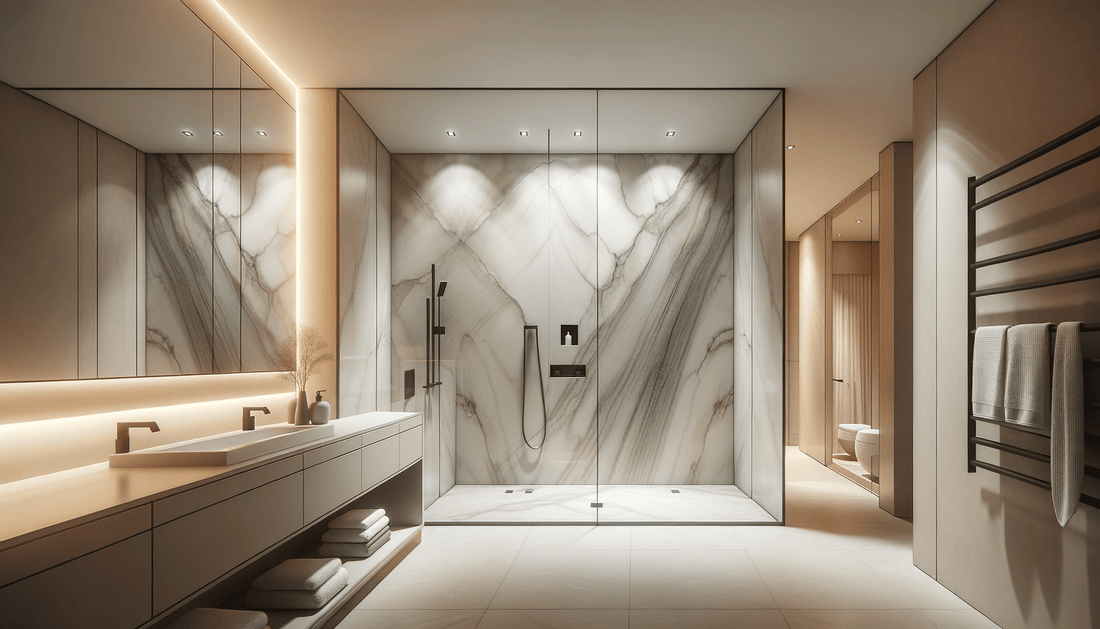 Porcelain Slabs Shower Walls for Luxurious, Seamless Bathroom Design - Zicana Boutique