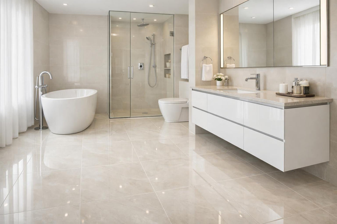 Porcelain Tile Flooring Bathroom: Elegance Meets Durability Solutions - Zicana Boutique