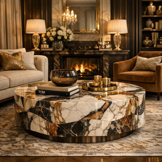 Ravenna Alta Coffee Table: Marble Masterpiece for Luxurious Spaces - Zicana Boutique