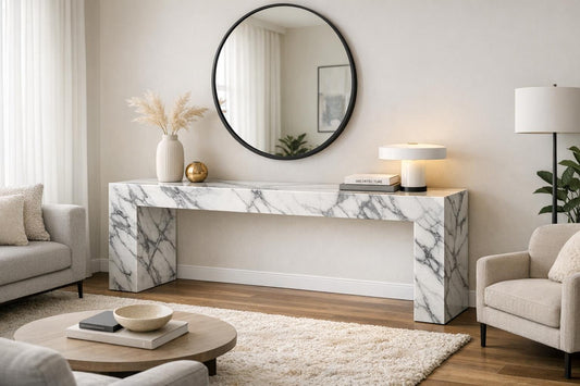 Ravenna Alta Console Table: Elevate Spaces with Marble Couture - Zicana Boutique