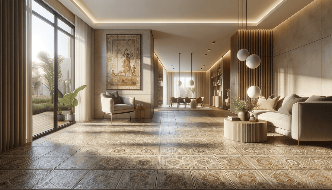 Refined Spaces: Vintage Almendra Raphael Tile Elegance - Zicana Boutique