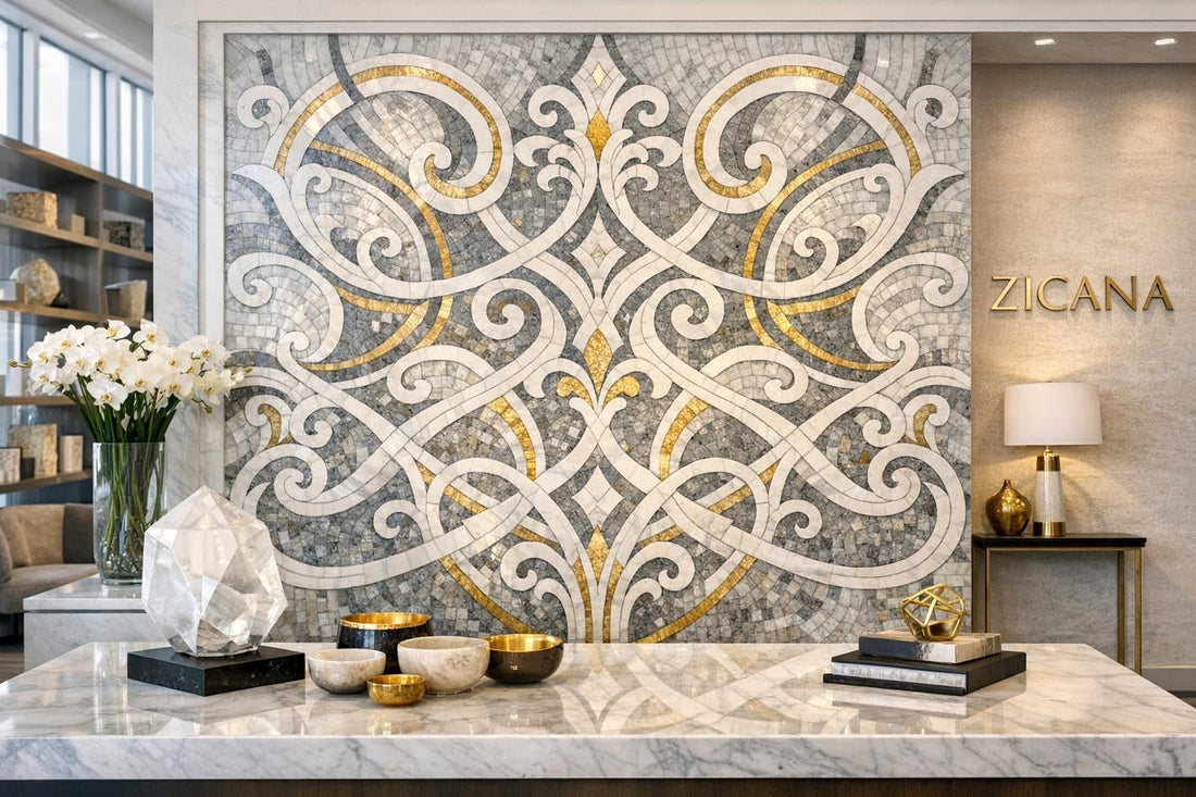 Rivera Cinta Marble Mosaic Elegance at Zicana Boutique - Zicana Boutique