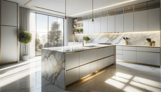 Silestone Calacatta Gold Quartz Countertops for Luxe Interiors - Zicana Boutique