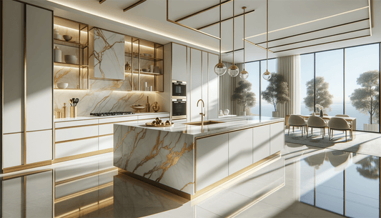 Silestone Calacatta Gold Slab Elegance for Luxury Interiors - Zicana Boutique