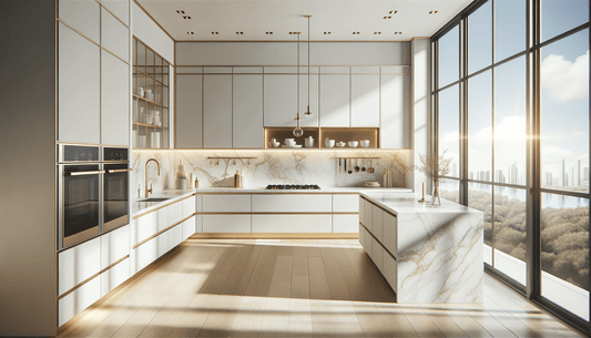 Silestone Eternal Calacatta Gold Quartz Countertops for Luxe Spaces - Zicana Boutique