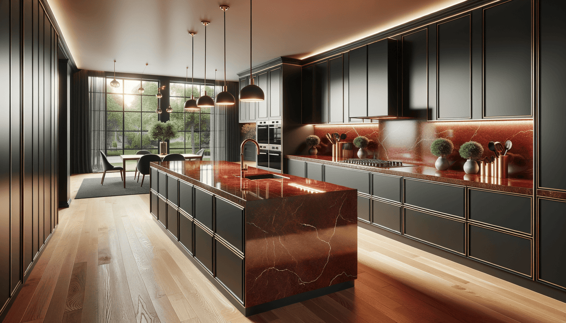 Silestone Red Elegance for Bold, Luxe Interior Designs - Zicana Boutique