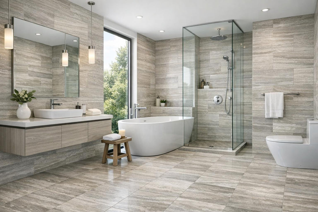 Silver Crosscut Honed Travertine Tips for Professional Design - Zicana Boutique