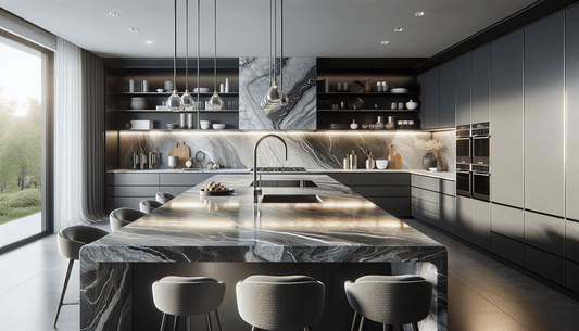 Sophisticated Granite Countertops: Elegance in Grey and White - Z Boutique by Marble Couture