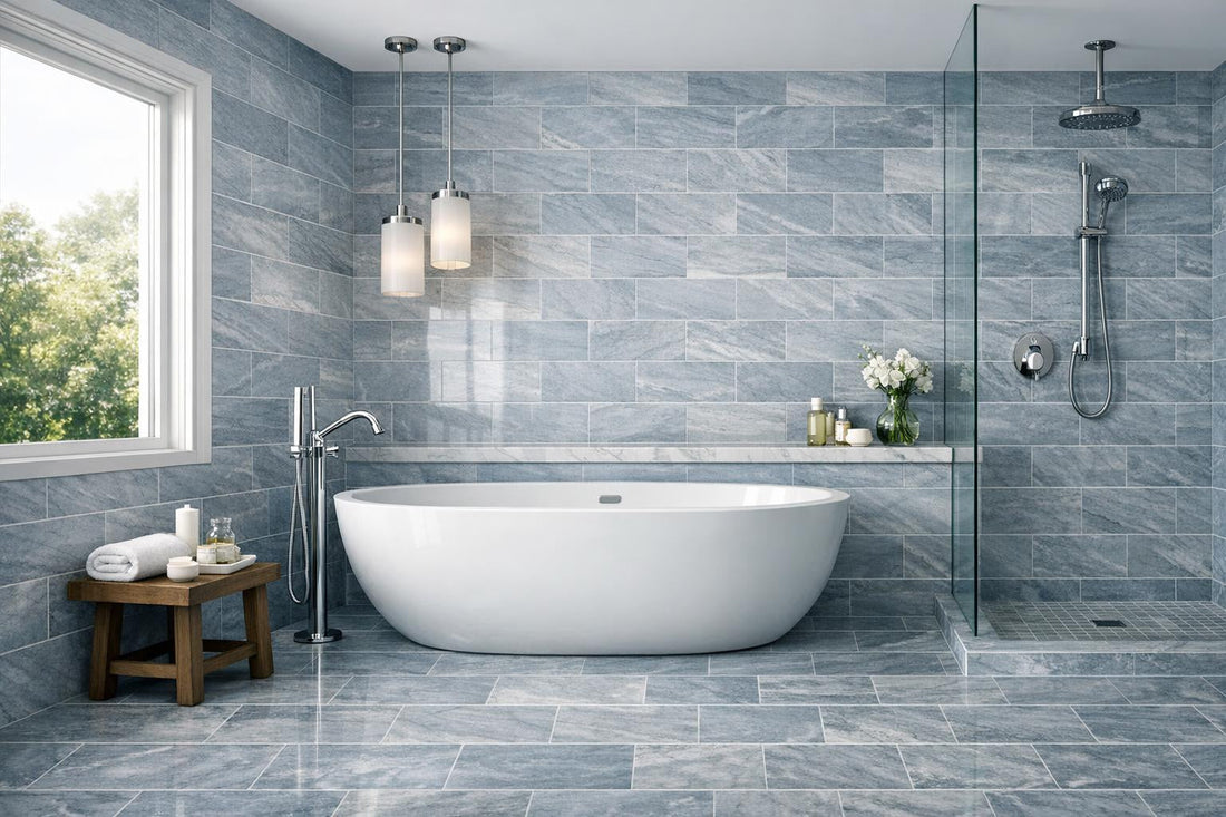 Sophisticated Style: Athens Blue Honed Marble Tile Guide - Zicana Boutique
