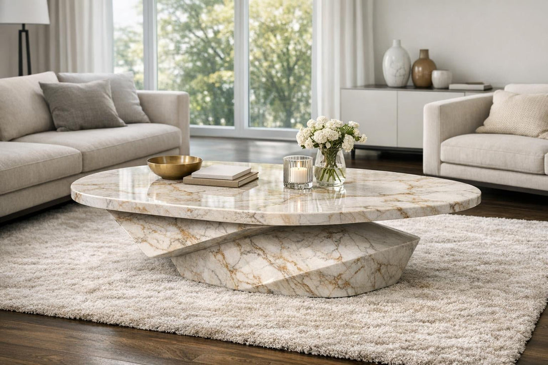 Stratos Coffee Table: Elevate Spaces with Marble Couture - Zicana Boutique