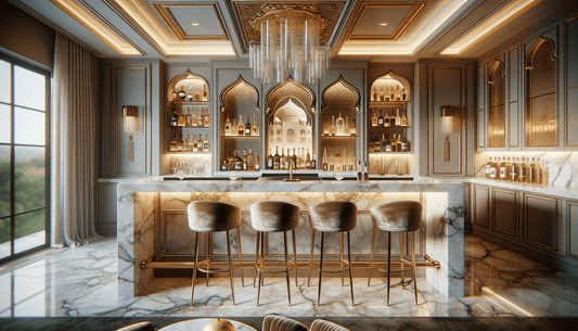 Taj Mahal Quartzite Bar Ideas for Luxe Home Designs - Zicana Boutique