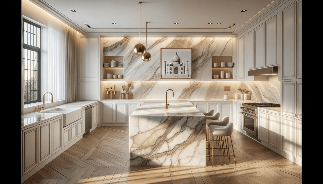 Taj Mahal Quartzite Honed or Polished for Timeless Design - Zicana Boutique