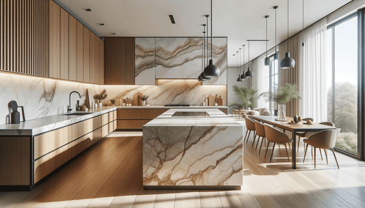 Taj Mahal Quartzite in a Leathered Finish for Elegance - Zicana Boutique