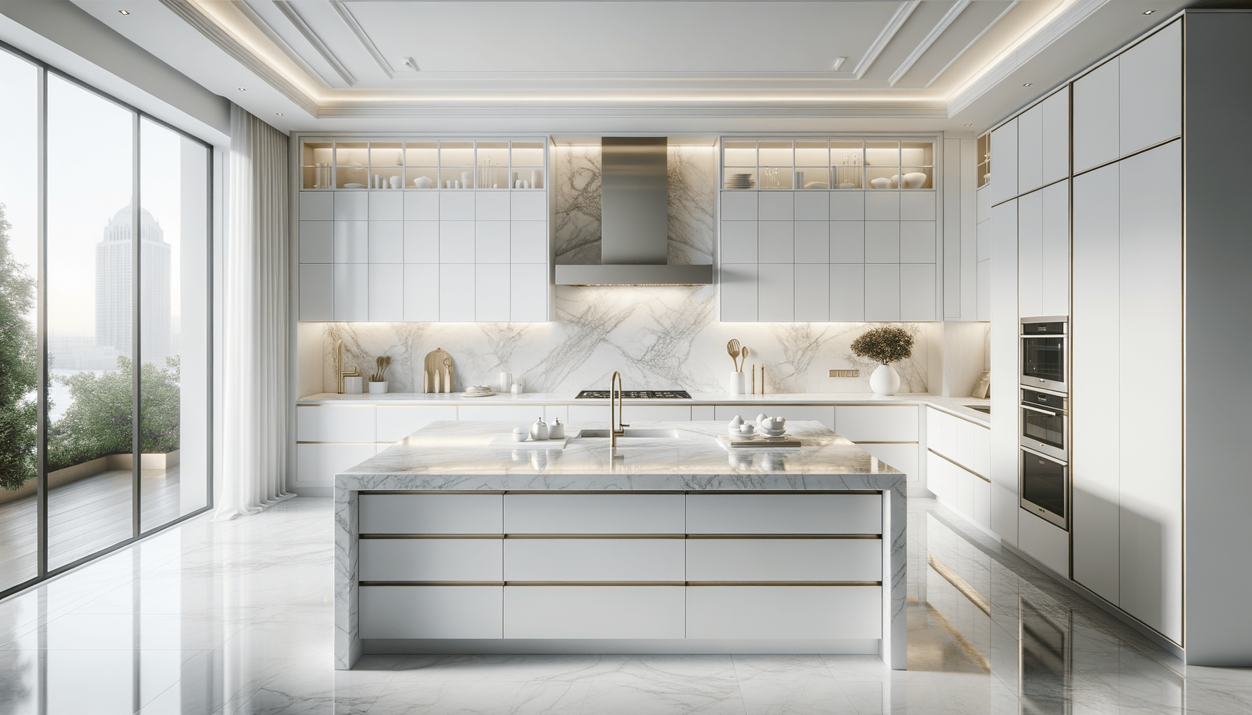Taj Mahal Quartzite White Kitchen Ideas for Luxe Design – Zicana Boutique