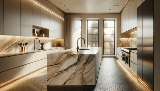 Taj Mahal Quartzite with Black Faucet for Luxe Spaces - Zicana Boutique