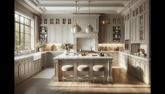 Taj Mahal Quartzite With Taupe Cabinets for Timeless Elegance - Zicana Boutique