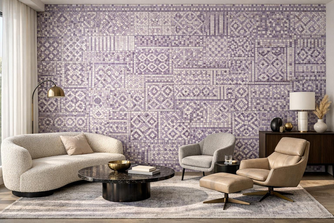 Tappeti Lilac Mosaic Artistry: Elegance for Designers & Builders - Zicana Boutique