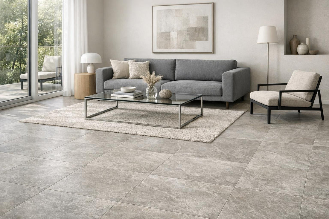 Textura Grey Foussana Limestone Tile Inspiration for Professionals - Zicana Boutique