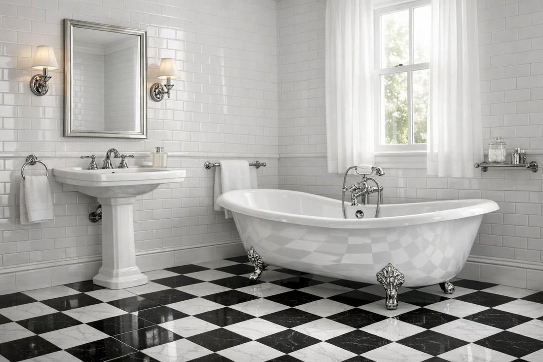 Timeless Elegance: Black and White Bathroom Tiles Guide - Zicana Boutique