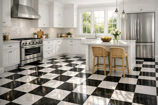 Timeless Elegance: Black and White Tile Flooring Guide - Zicana Boutique
