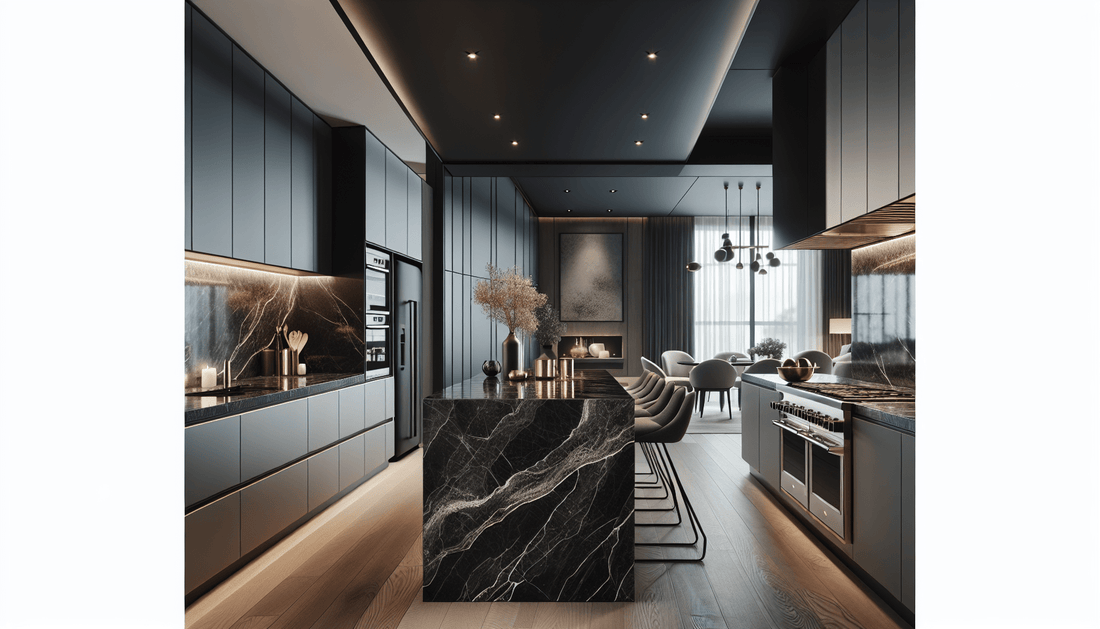 Timeless Elegance: Black Leathered Granite Countertops for Luxury Homes - Z Boutique by Marble Couture