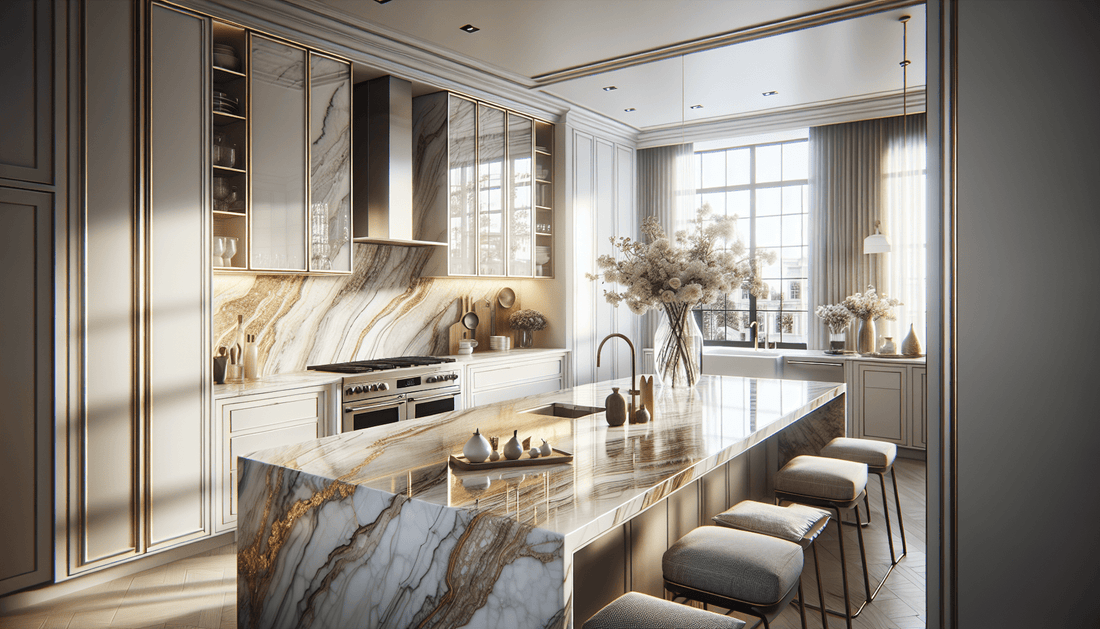 Timeless Elegance: Choosing White and Gold Granite Countertops - Z Boutique by Marble Couture