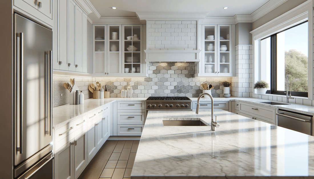 Top Backsplash Choices for White Quartz Countertops - Z Boutique by Marble Couture