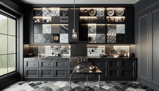 Top Backsplash Ideas for Elegant Black Granite Countertops - Z Boutique by Marble Couture