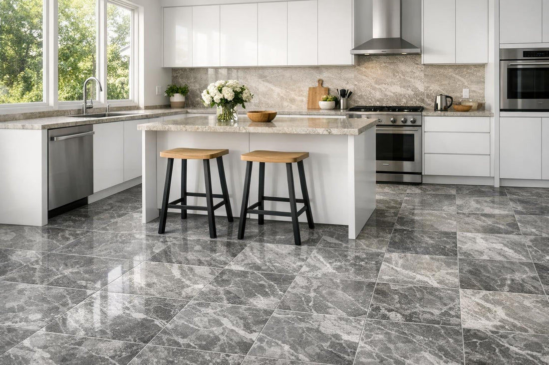 Transform Spaces with Ash Grey Marble 12"x12" Tiles - Zicana Boutique