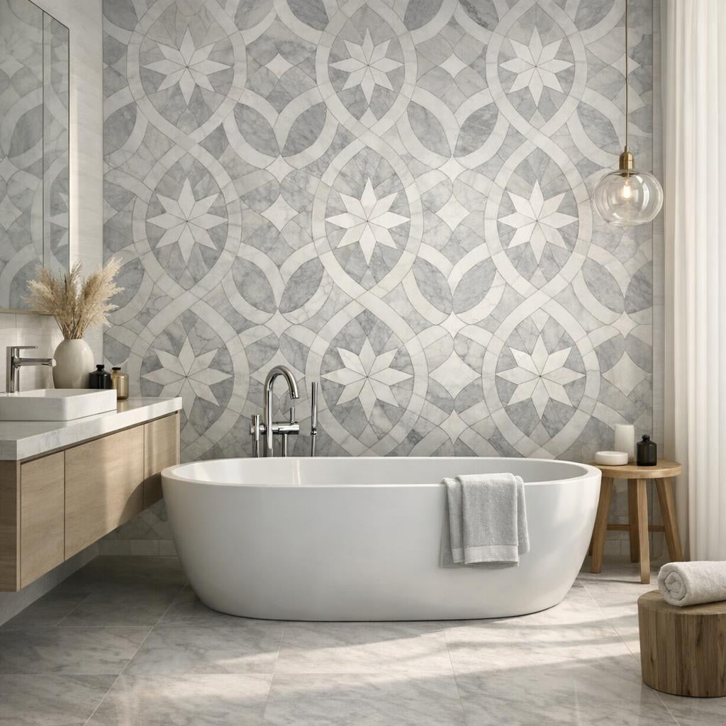 Transform Spaces with Astra Nebbia Classic Waterjet Tile - Zicana Boutique