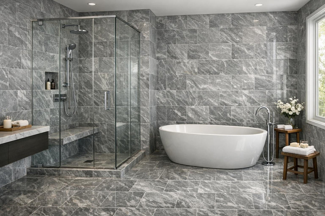 Transform Spaces with Bardiglio Marble Field Tile at Zicana - Zicana Boutique