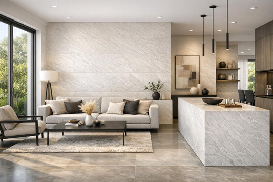 Transform Spaces with Bianco Ardesia Laminam Inspirations - Zicana Boutique