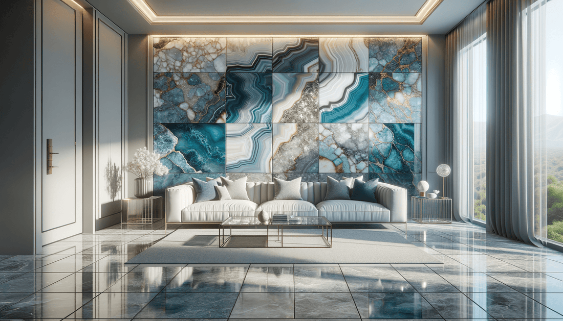 Transform Spaces with Blue Agate Onyx Raphael Tile - Zicana Boutique