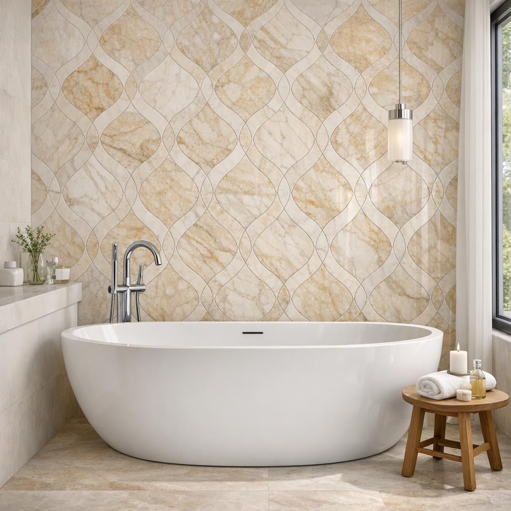 Transform Spaces with Curvona Halila Circa Mosaic Marble - Zicana Boutique