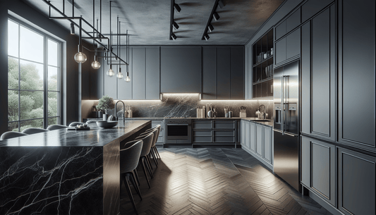 Transform Spaces with Dark Gray Granite Countertops - Z Boutique by Marble Couture