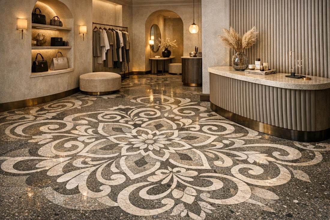Transform Spaces with Decova Olin Grisso Terrazzo Mosaics - Zicana Boutique